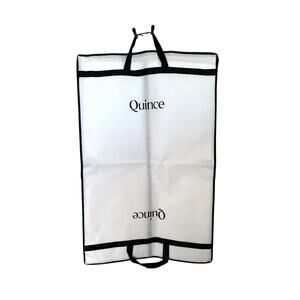 Quince Garment Bag 50 x 23 Reusable Travel Clothing Storage Cover Black Trim